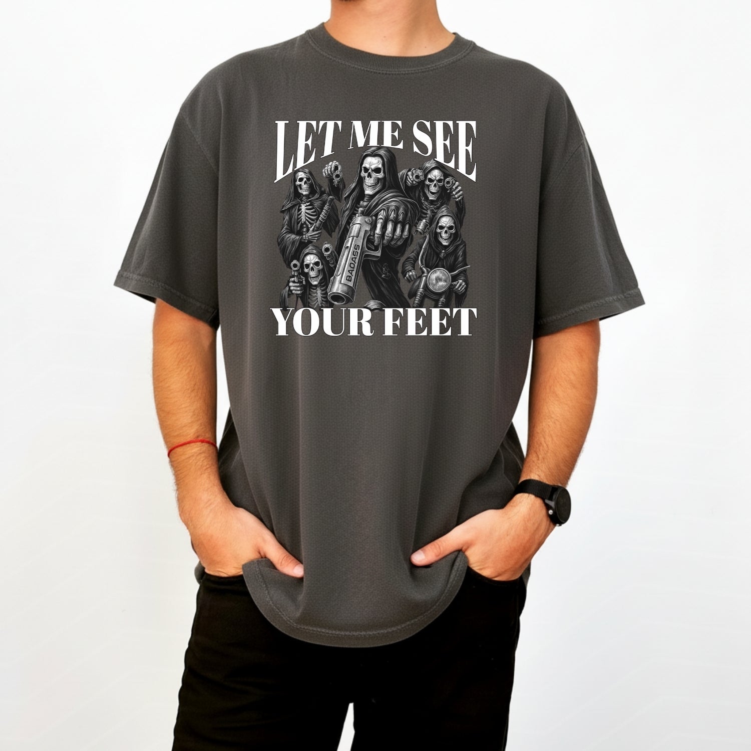 Let Me See Your Feet T-Shirt – Funny Awkward Meme Tee – Silly Internet Humor