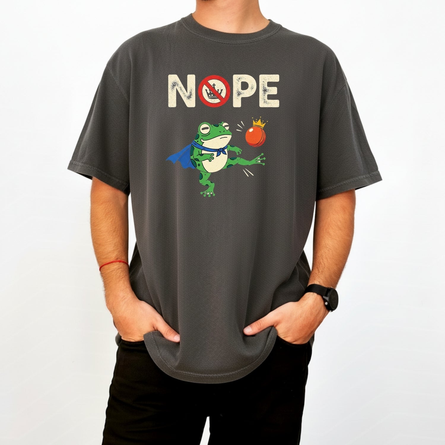 Portland Frog NOPE Meme Tee – Funny Rebellious Unisex Graphic Shirt
