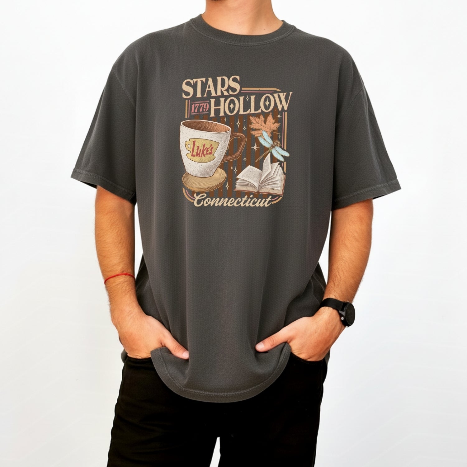 Stars Hollow Coffee Shop T-Shirt – Vintage Connecticut Tee – Retro Small Town Cafe Style