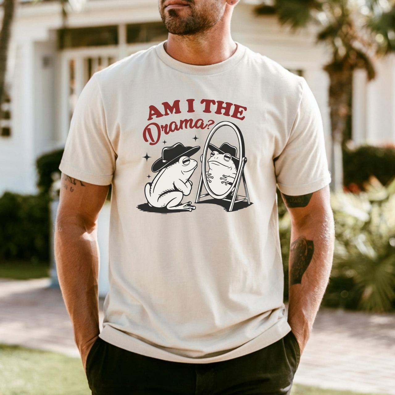 Am I the Drama Shirt – Funny Cowboy Frog Tee – Snarky Humor Graphic Design