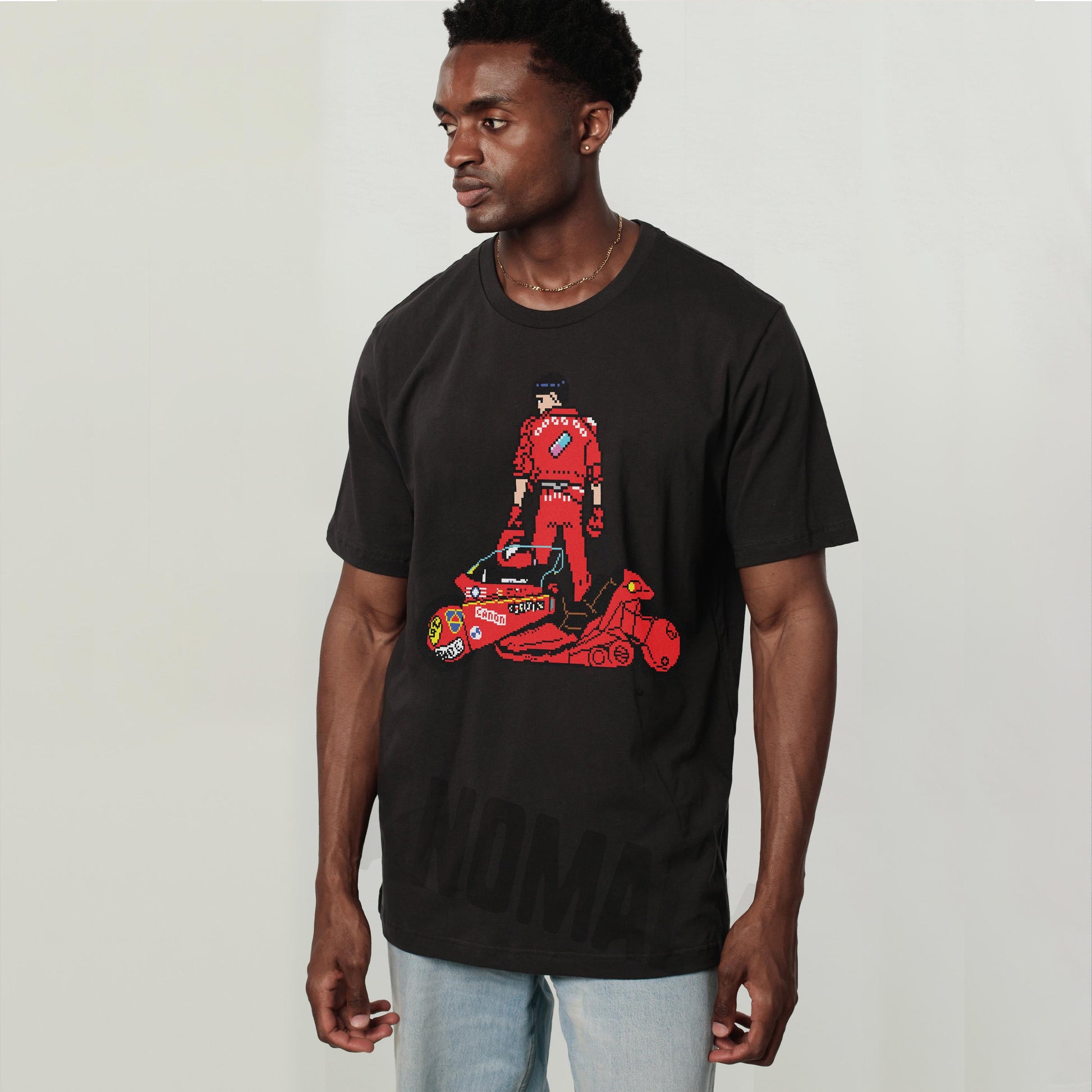 8-Bit Anime Graphic Tee – Cyberpunk Neo-Tokyo Motorcycle Unisex T-Shirt