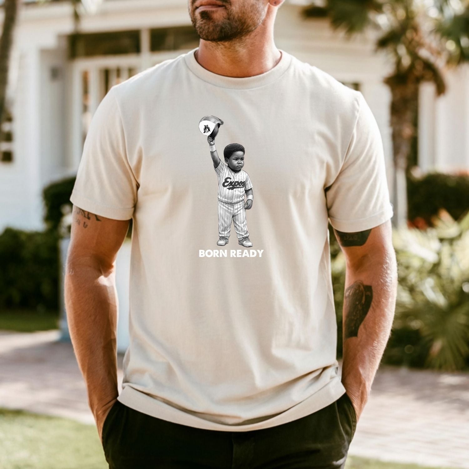 Born Ready Sports Tee – Retro Vladdy Baseball Fan Graphic Shirt