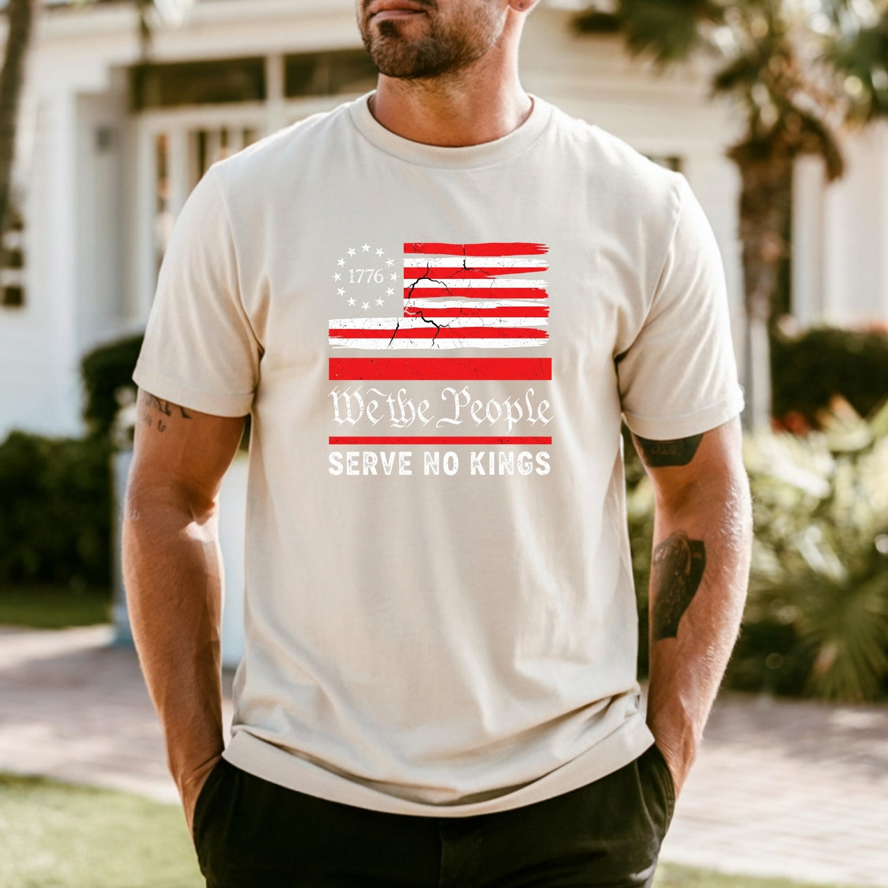 We The People Serve No Kings T-Shirt – Patriotic Freedom Graphic Tee