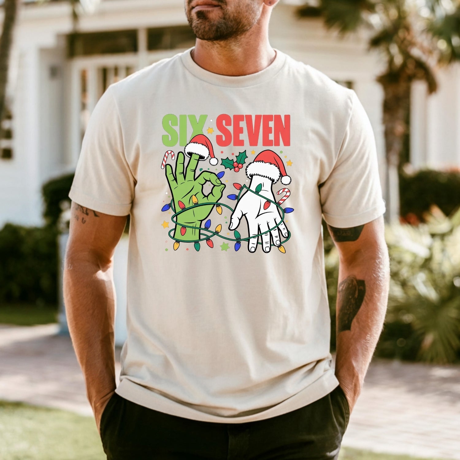 6 7 Christmas Shirt – Funny Santa Meme Holiday Tee