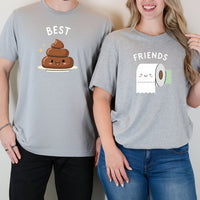 Best Friends Girl Poop Letter Matching T-Shirts For Besties