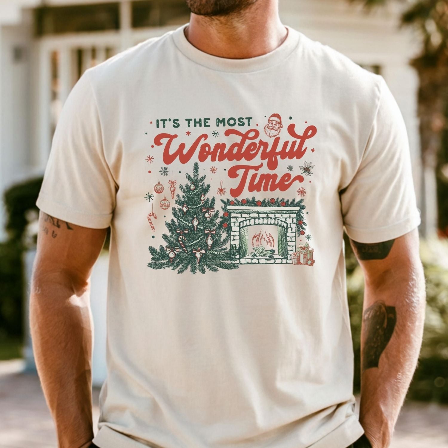 It’s The Most Wonderful Time T-Shirt - Christmas Holiday Tee - Festive Graphic Shirt for Adults