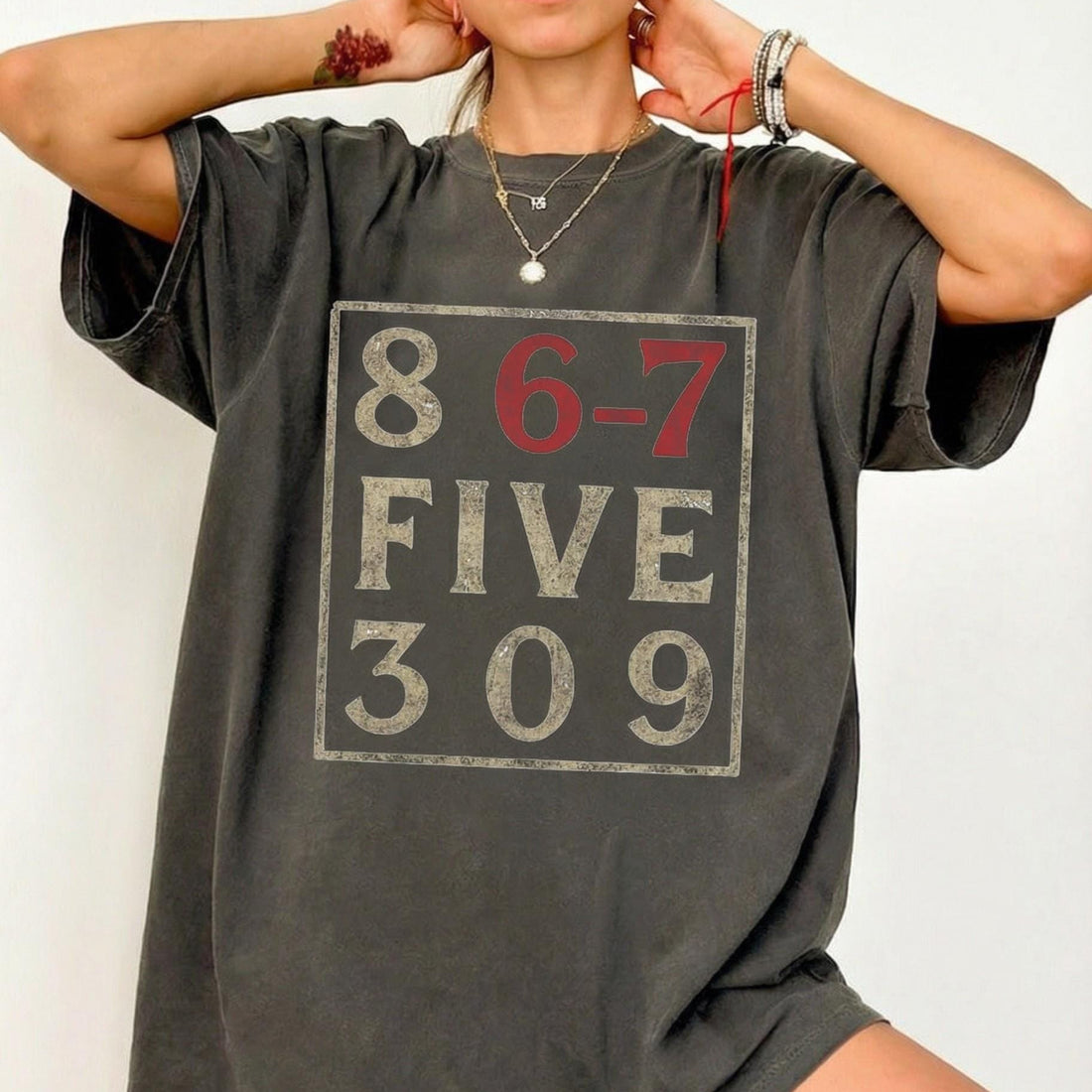 80s Retro 867-5309 T-Shirt – Funny Vintage Distressed Graphic Tee