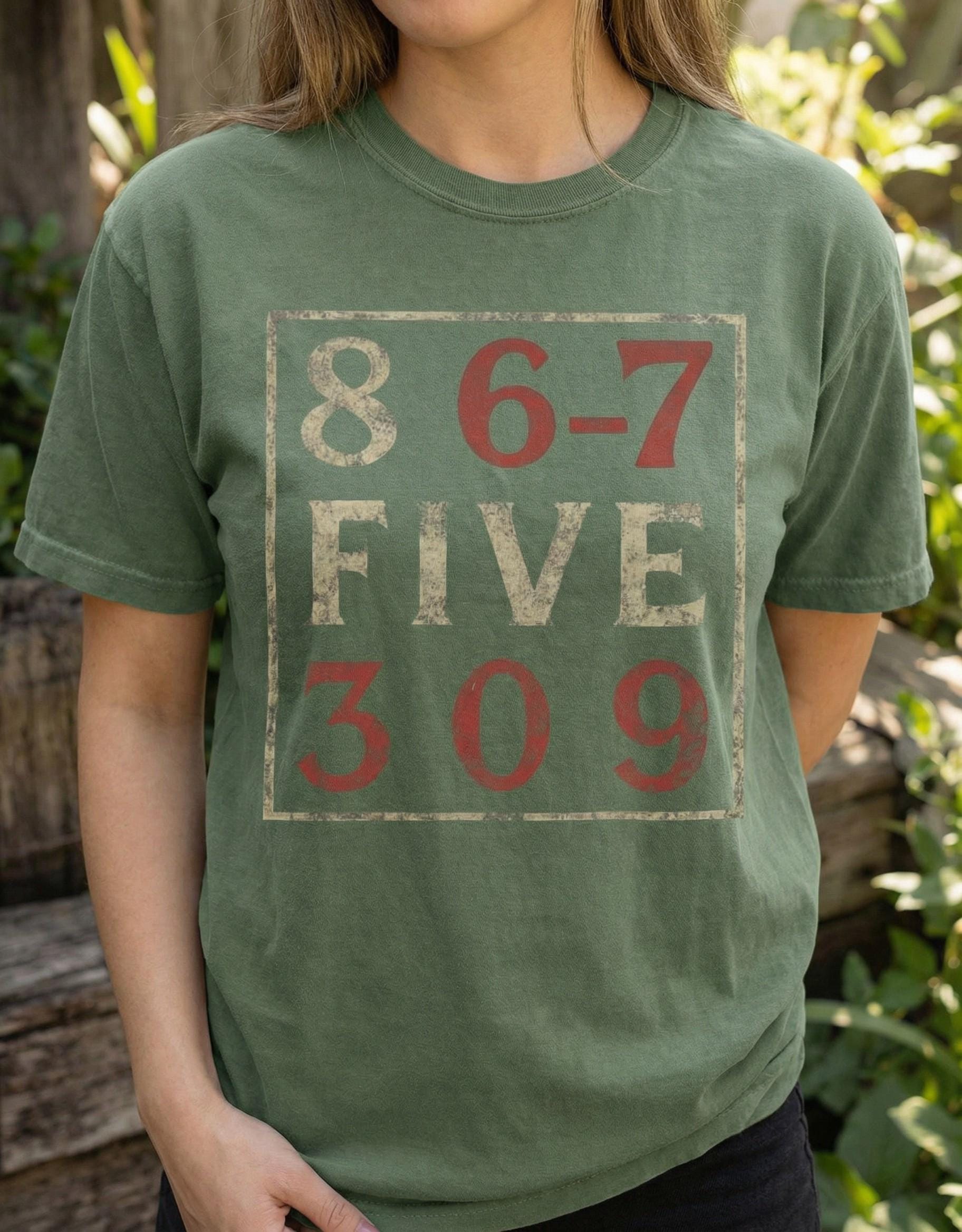 80s Retro 867-5309 T-Shirt – Funny Vintage Distressed Graphic Tee