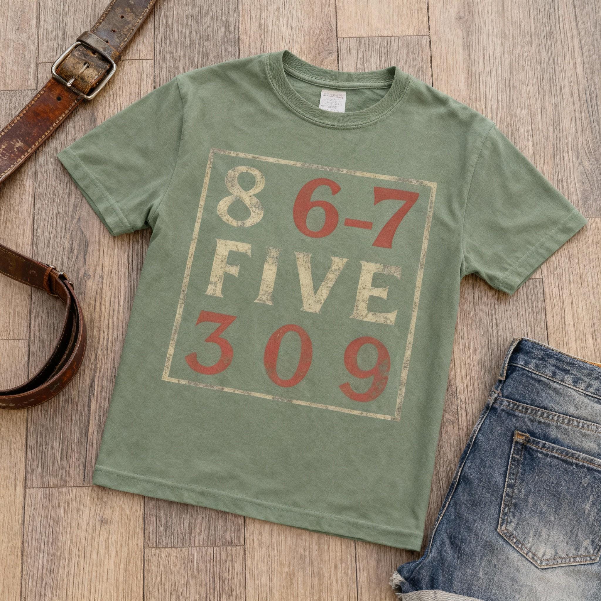 80s Retro 867-5309 T-Shirt – Funny Vintage Distressed Graphic Tee