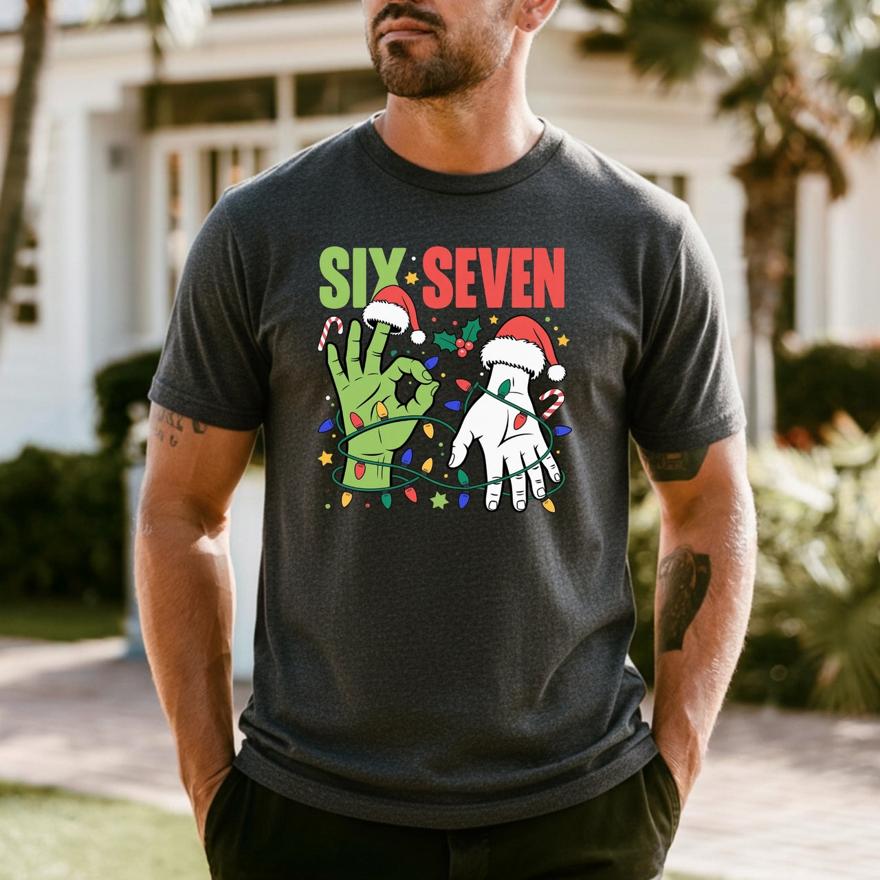 6 7 Christmas Shirt – Funny Santa Meme Holiday Tee