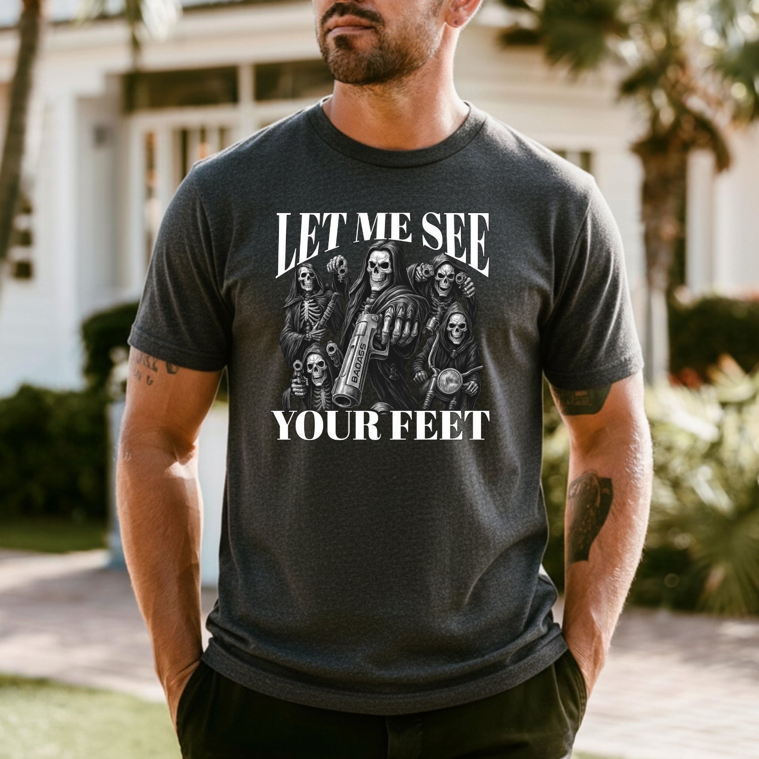 Let Me See Your Feet T-Shirt – Funny Awkward Meme Tee – Silly Internet Humor