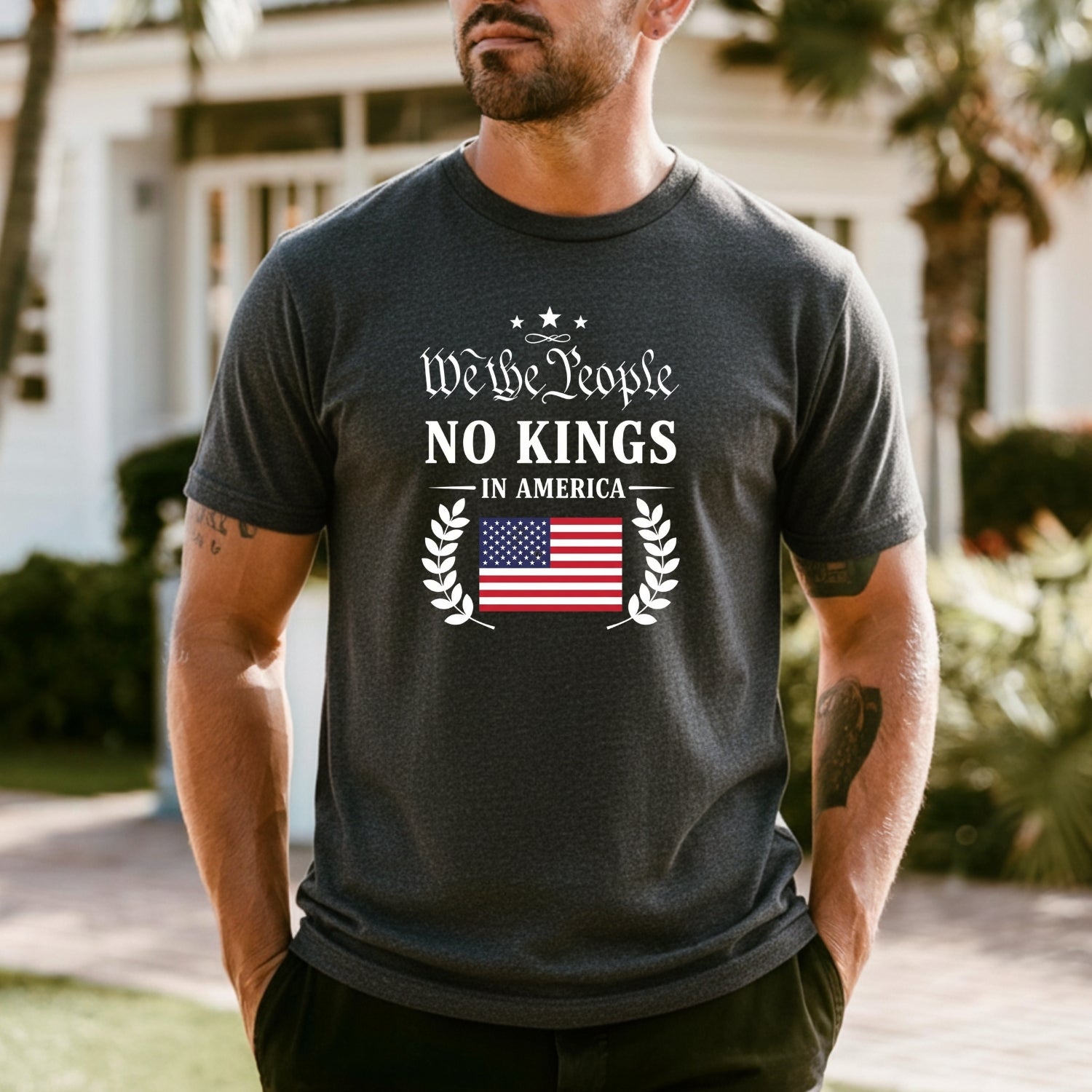 No Kings in America Tee – Liberty & Democracy Statement T-Shirt