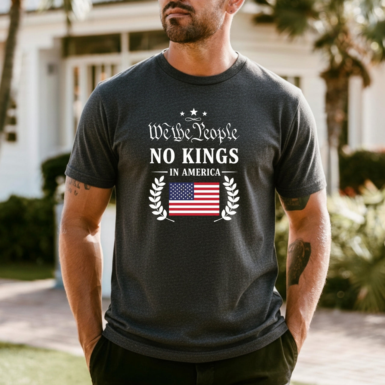 No Kings in America Tee – Liberty & Democracy Statement T-Shirt
