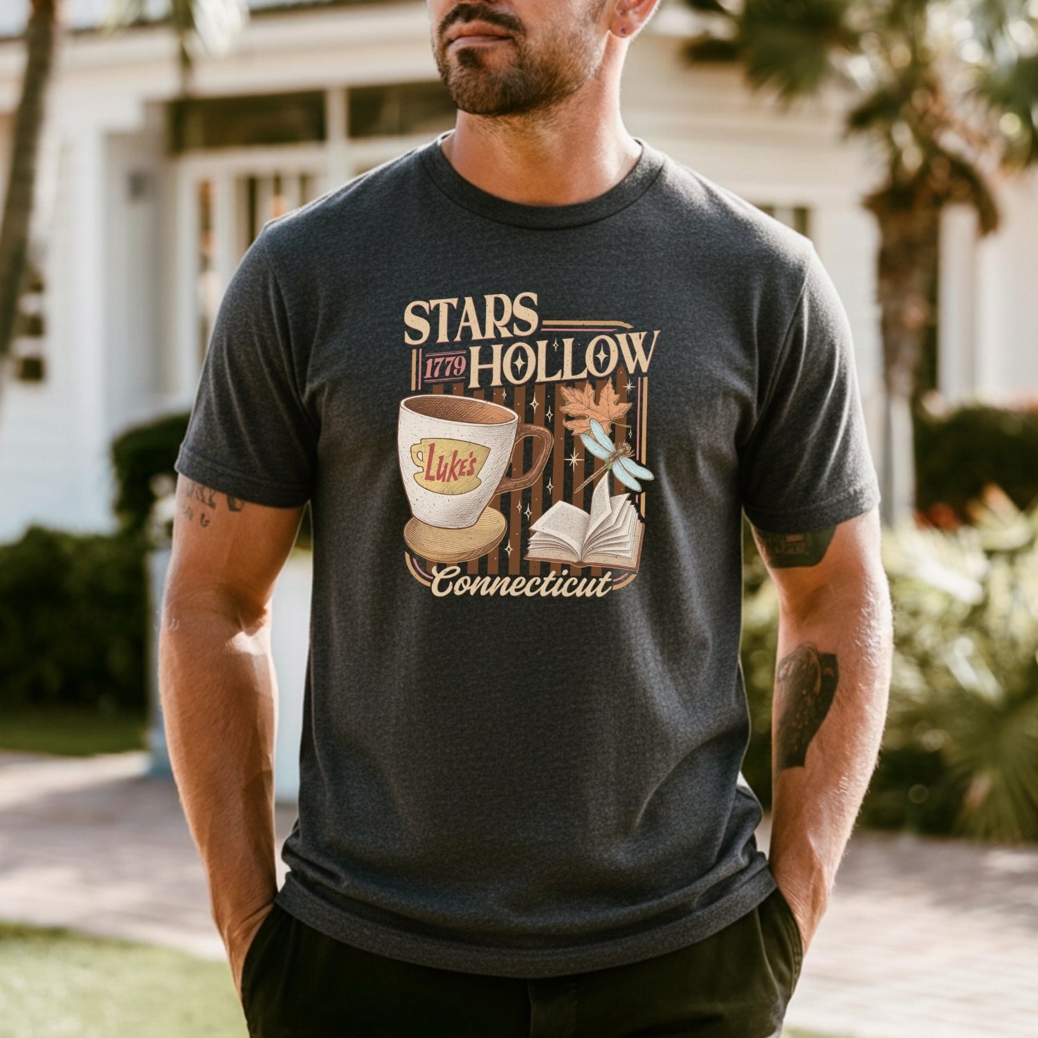 Stars Hollow Coffee Shop T-Shirt – Vintage Connecticut Tee – Retro Small Town Cafe Style