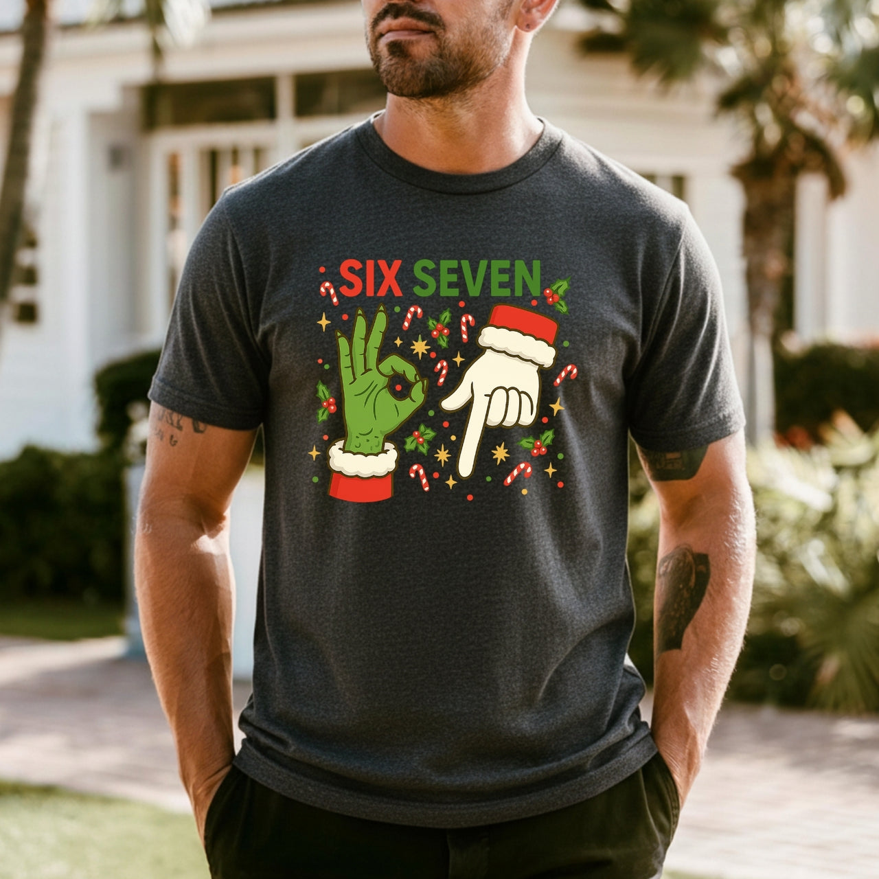 6 7 Meme Christmas Tee – Funny Santa Holiday Graphic Shirt