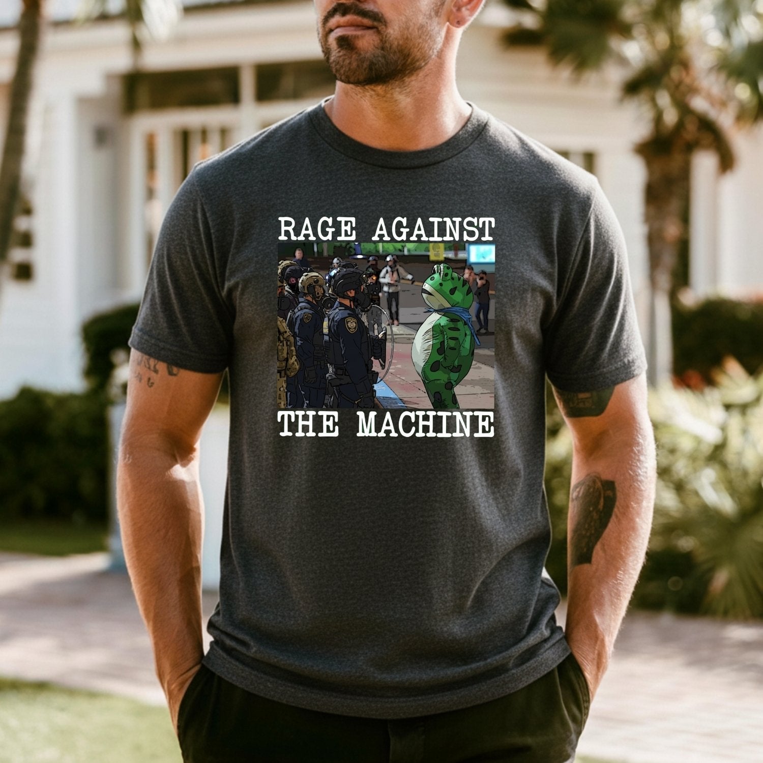 Portland Frog Protest Shirt – Vintage Activist-Inspired Graphic Tee