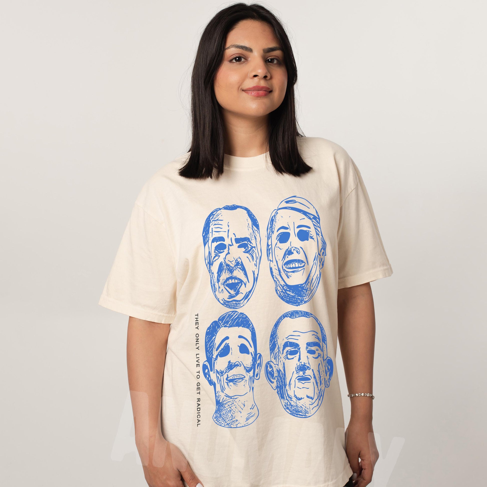 90s Action Movie T-Shirt – Bank Robbery Mask Vintage Graphic Tee