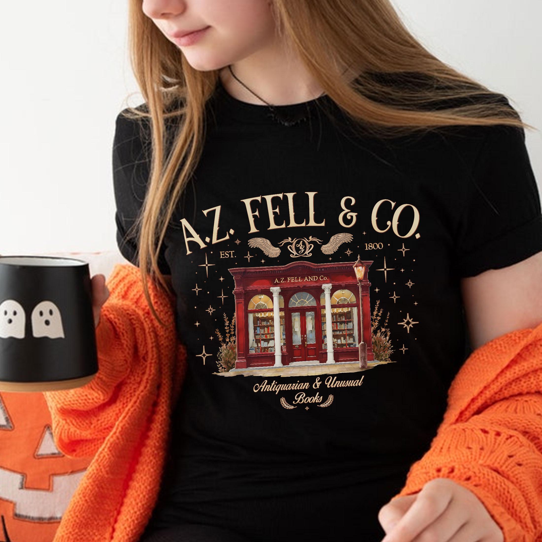 A.Z. Fell & Co Sweatshirt Hoodie – Aziraphale Bookshop Shirt, Antiquarian Books Gift