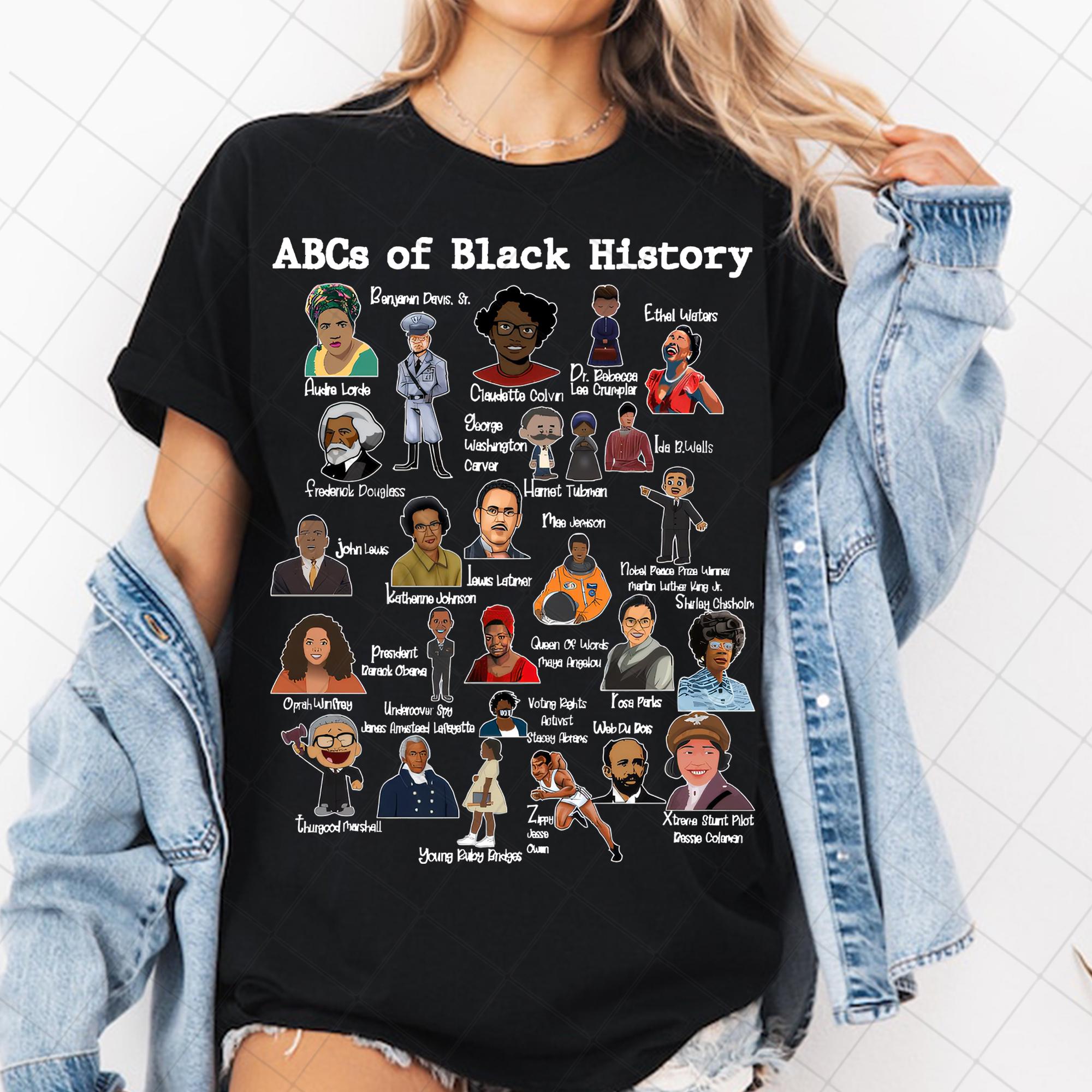 ABC’s of Black Excellence T-Shirt – Black History Celebration Graphic Tee