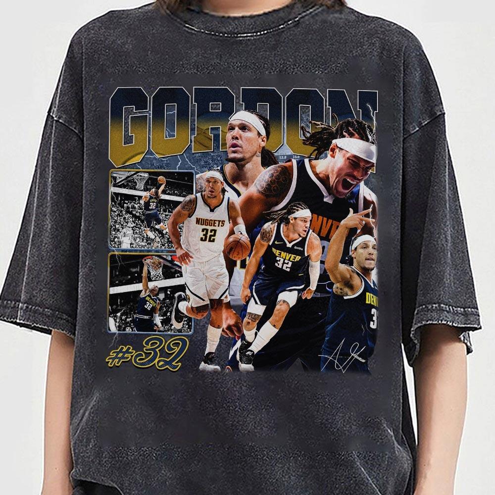 Aaron Gordon Vintage Bootleg T-Shirt – 90s Basketball Graphic Tee for Fans