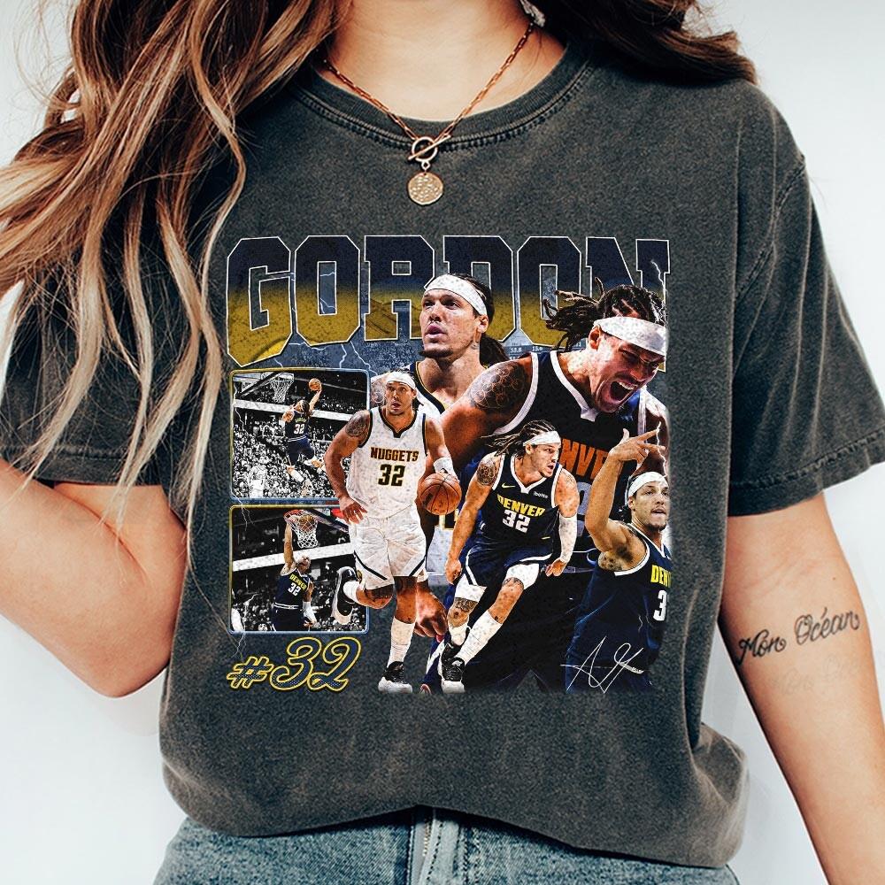 Aaron Gordon Vintage Bootleg T-Shirt – 90s Basketball Graphic Tee for Fans
