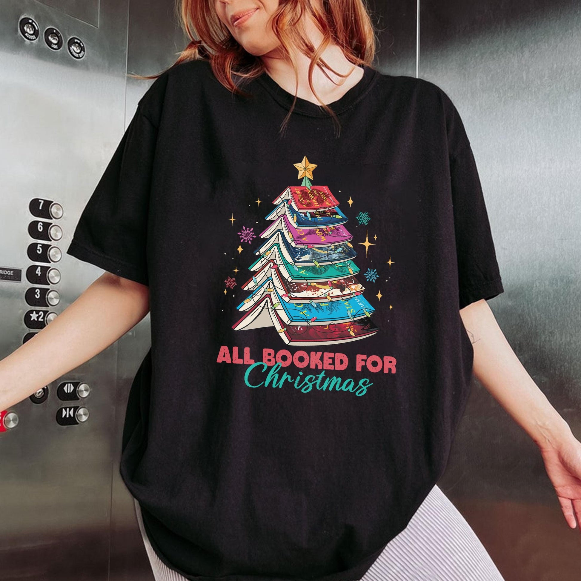 Acotar All Booked for Christmas Sweatshirt – Book Lover Christmas Hoodie, Bookish Holiday Gift, Cozy Reading Shirt