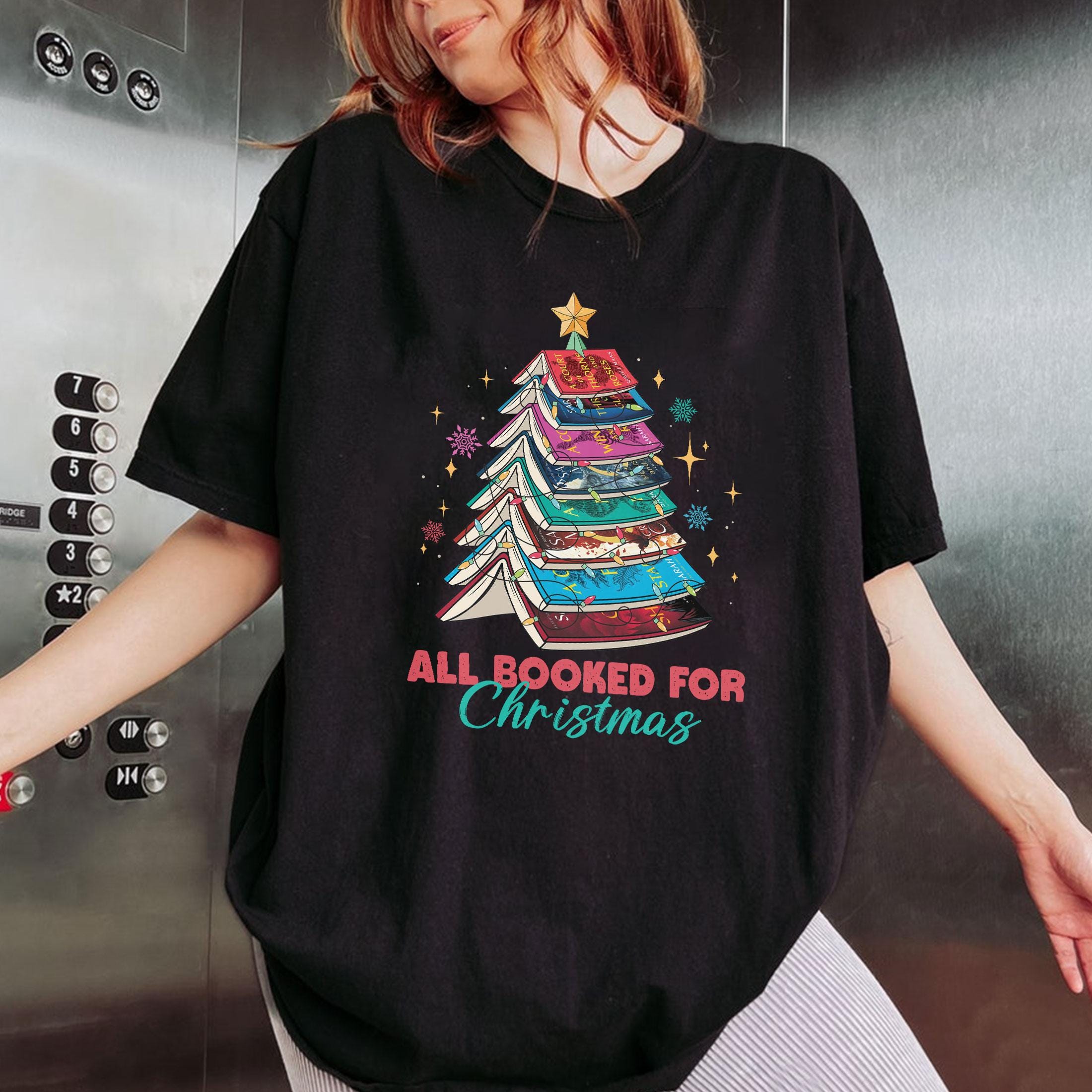 Acotar All Booked for Christmas Sweatshirt – Book Lover Christmas Hoodie, Bookish Holiday Gift, Cozy Reading Shirt