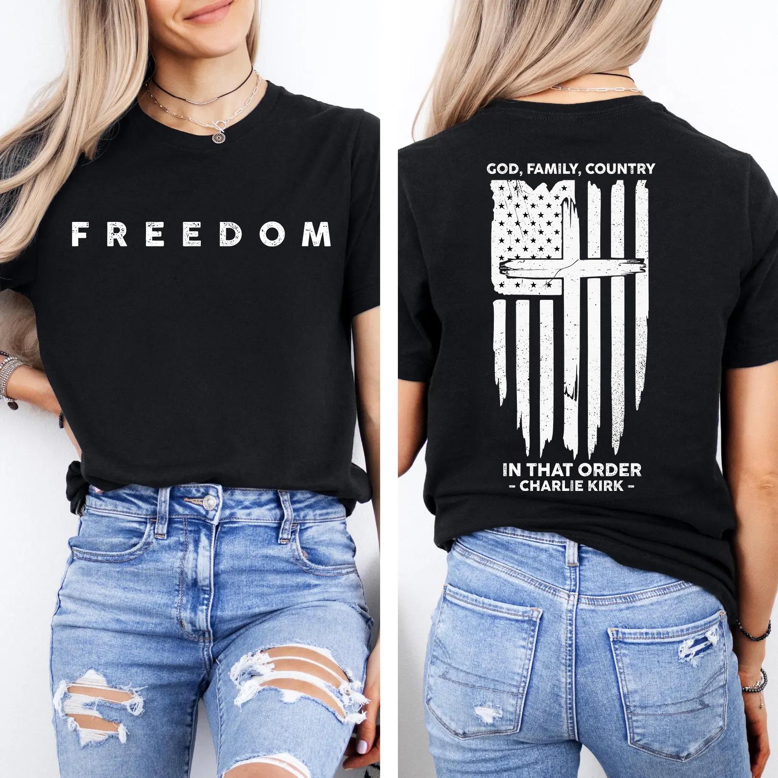 Pray for Charlie Kirk T-Shirt – Political Message Support Tee