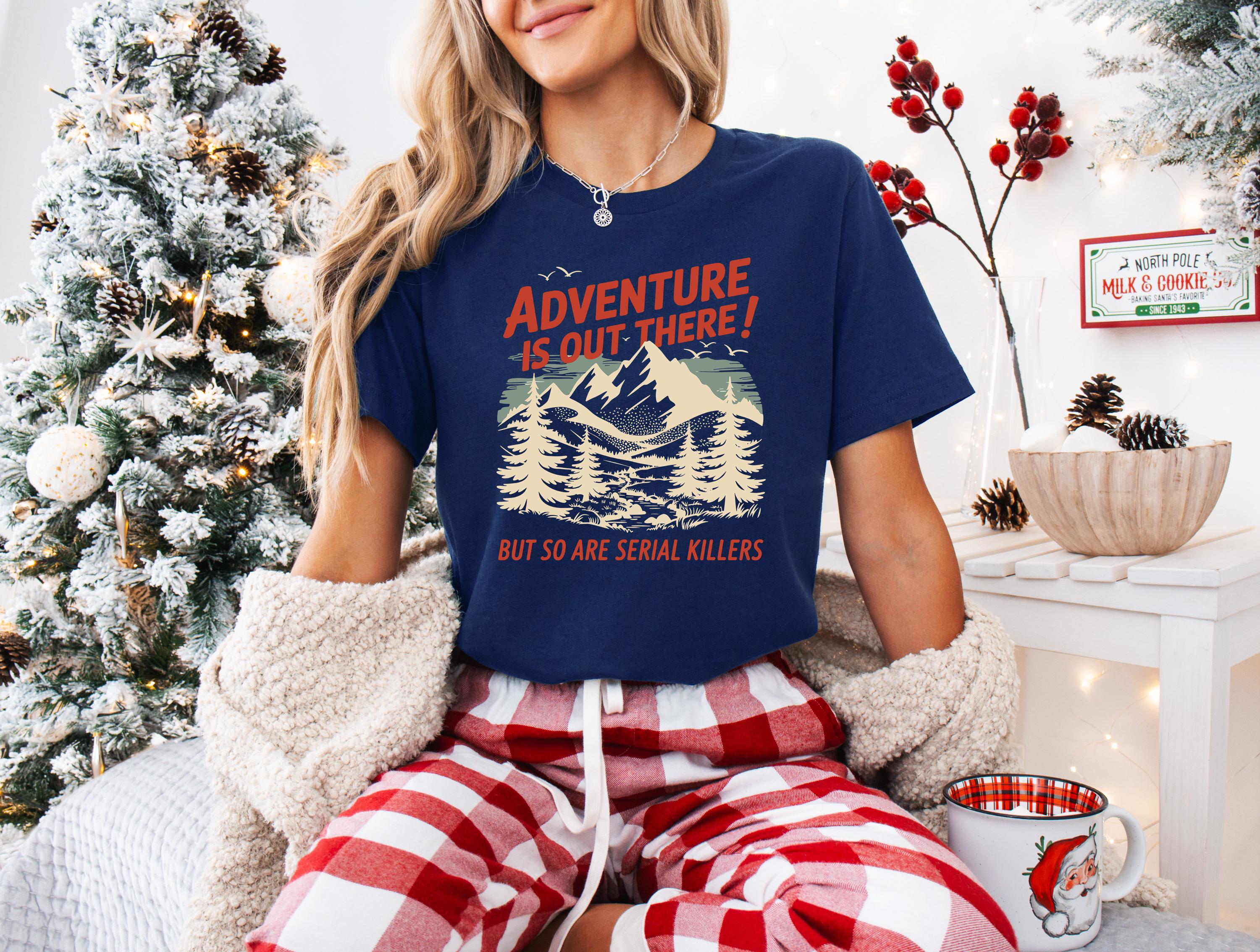 Funny True Crime Hiking Sweatshirt – Morbid Camping Crewneck for Adventure Lovers