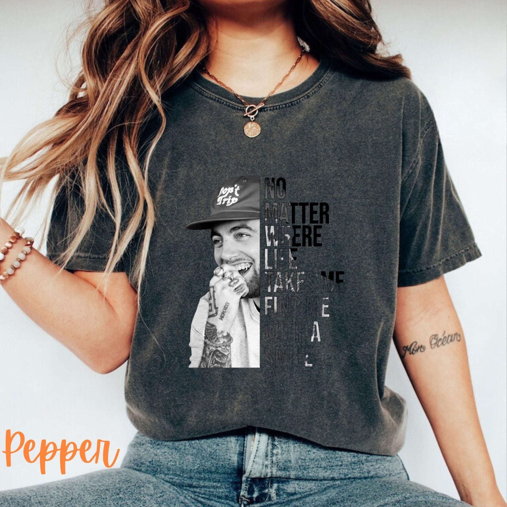 Aesthetic Mac Miller–Inspired T-Shirt – Retro Photo Quote Graphic Tee