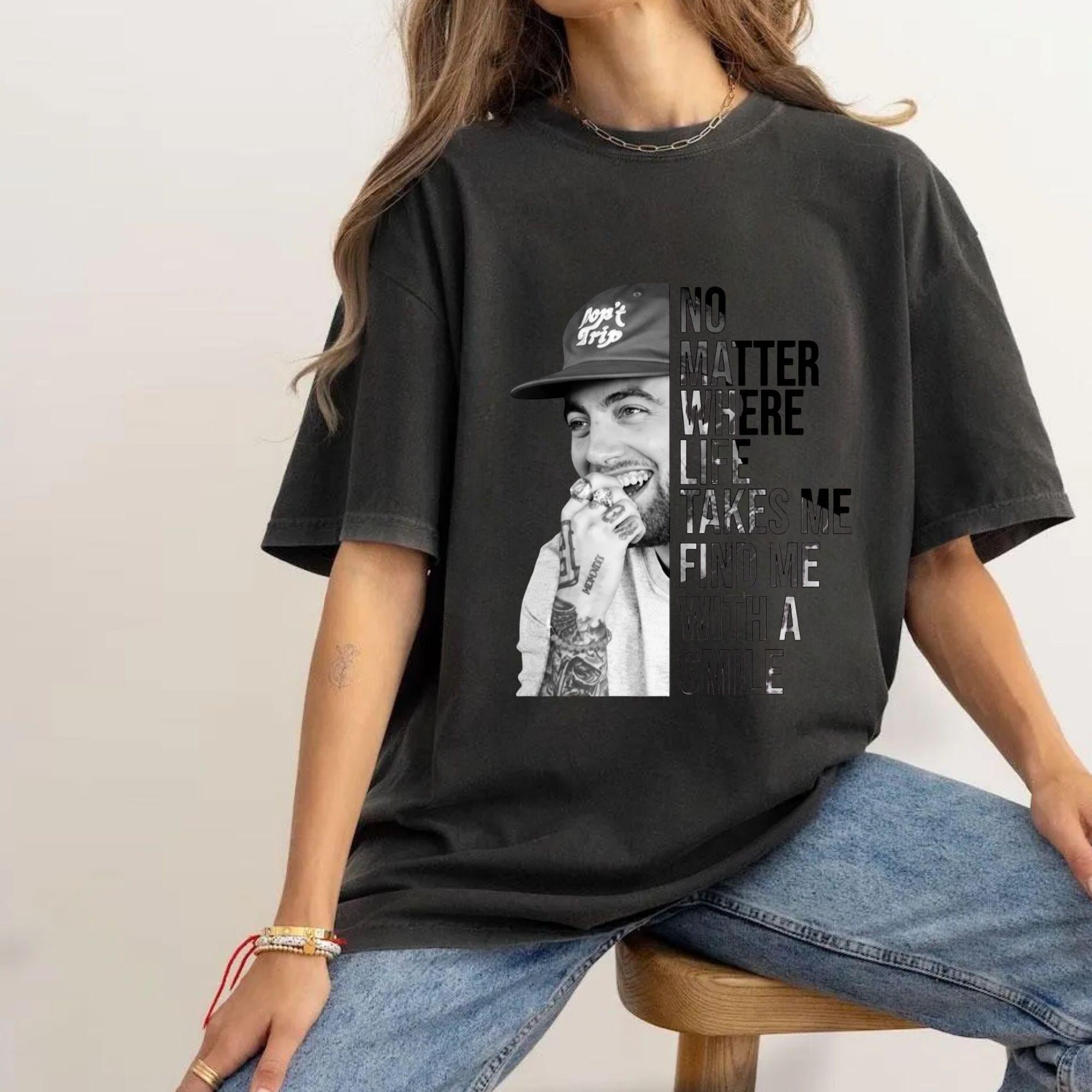 Aesthetic Mac Miller–Inspired T-Shirt – Retro Photo Quote Graphic Tee