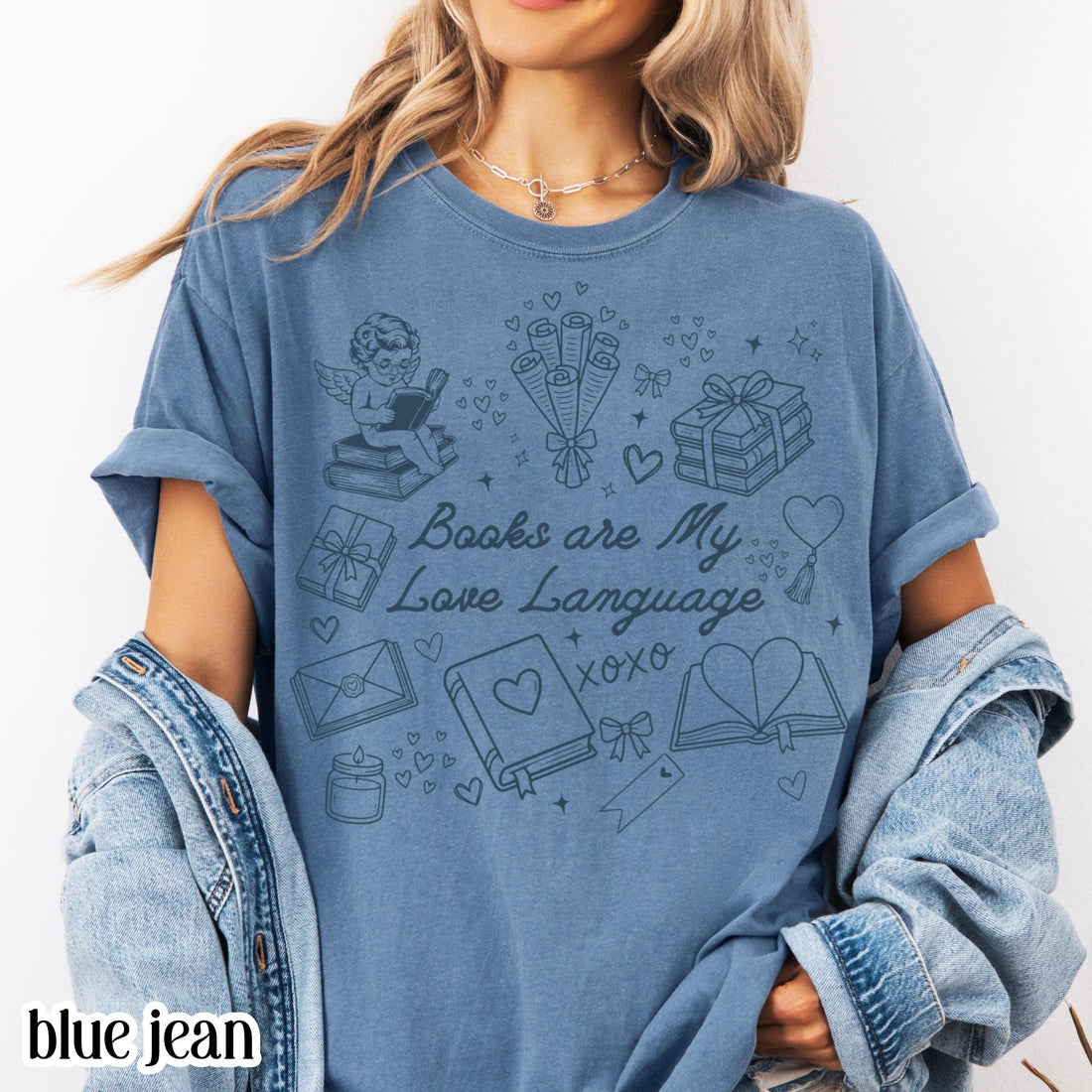 All Booked for Valentine’s Day Book Lover T-Shirt – Reader Cupid Graphic Tee