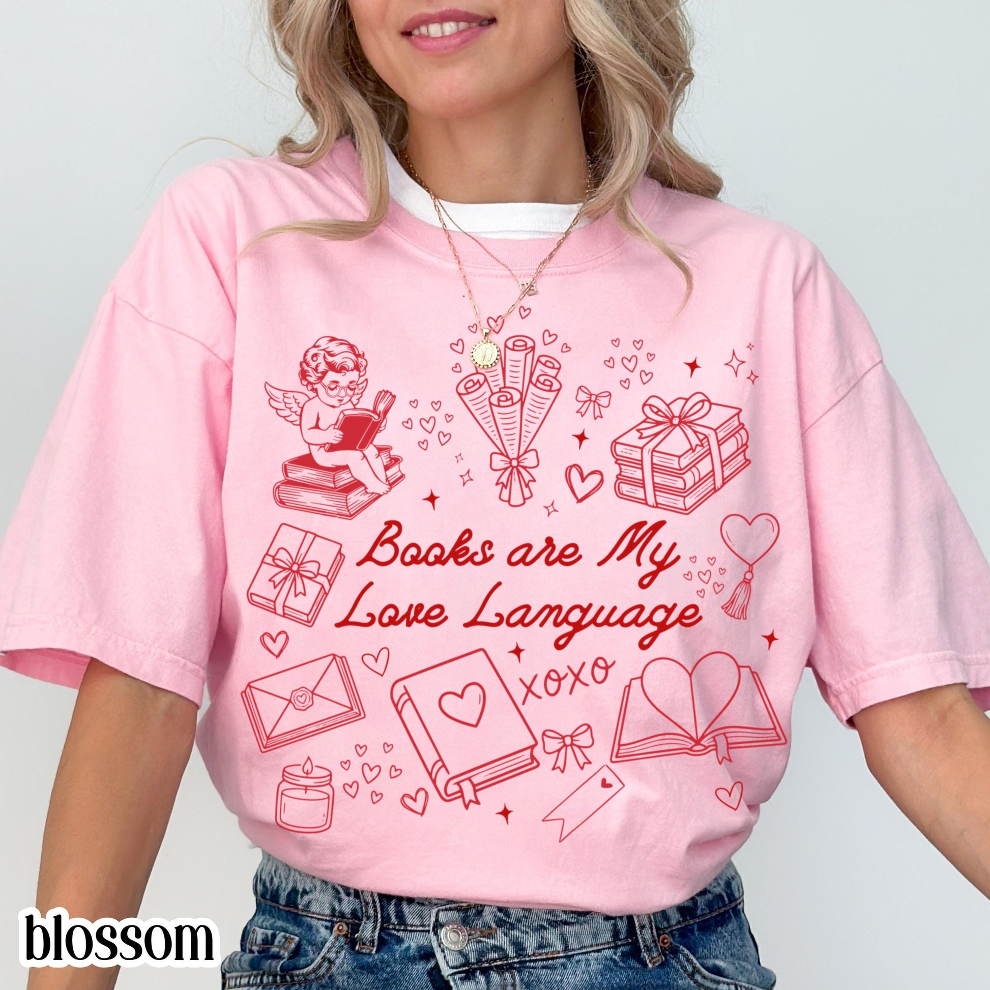 All Booked for Valentine’s Day Book Lover T-Shirt – Reader Cupid Graphic Tee
