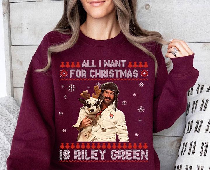 Riley Green All I Want For Christmas T-Shirt – Country Music Christmas Tee