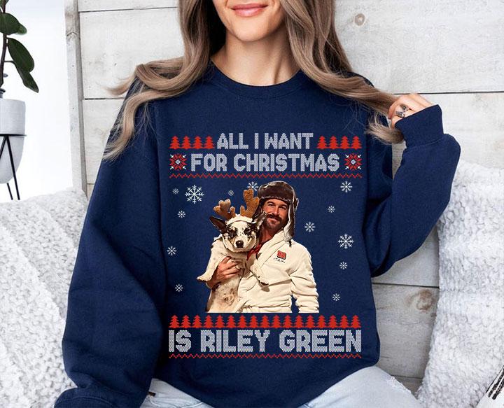 Riley Green All I Want For Christmas T-Shirt – Country Music Christmas Tee