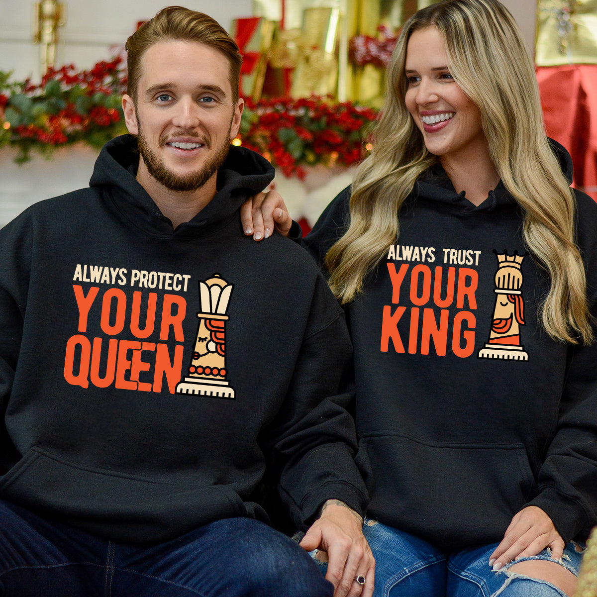 Always Protect Your King Queen Matching Hoodies For Couples
