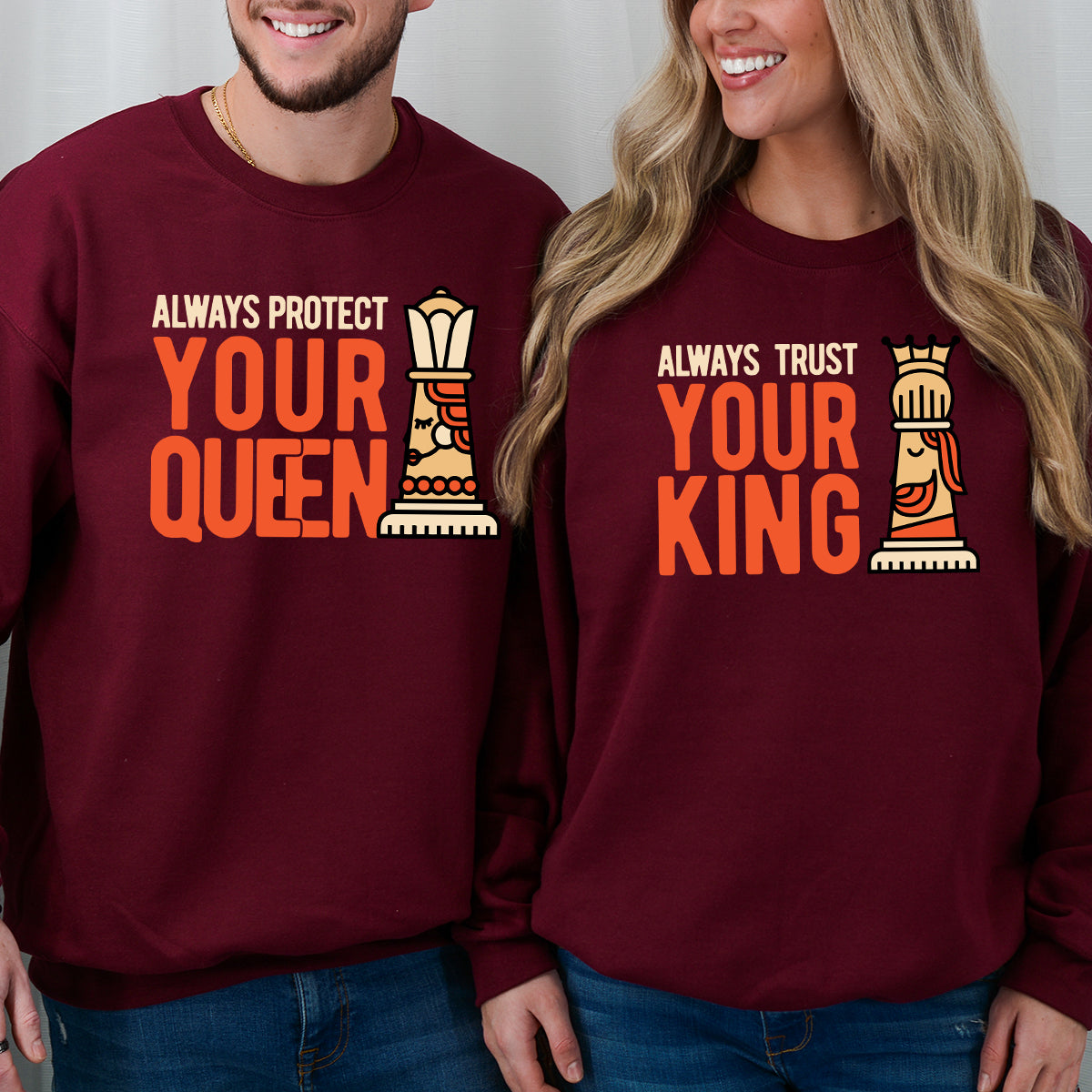 Always Protect Your King Queen Matching Hoodies For Couples
