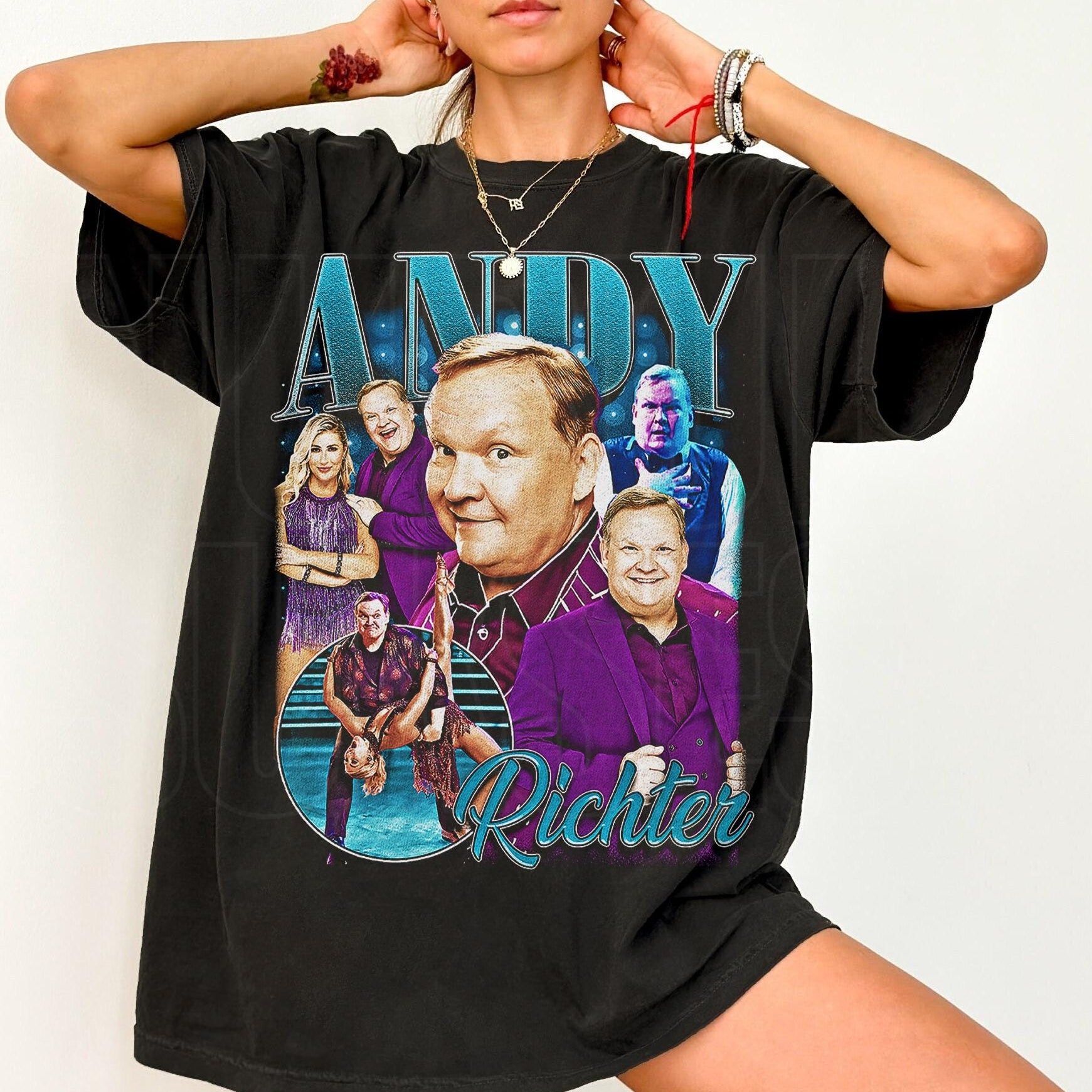 Andy Richter DWTS 2025 Bootleg T-Shirt – Andy & Emma Slater Graphic Tee, Dancing Show Fan Shirt