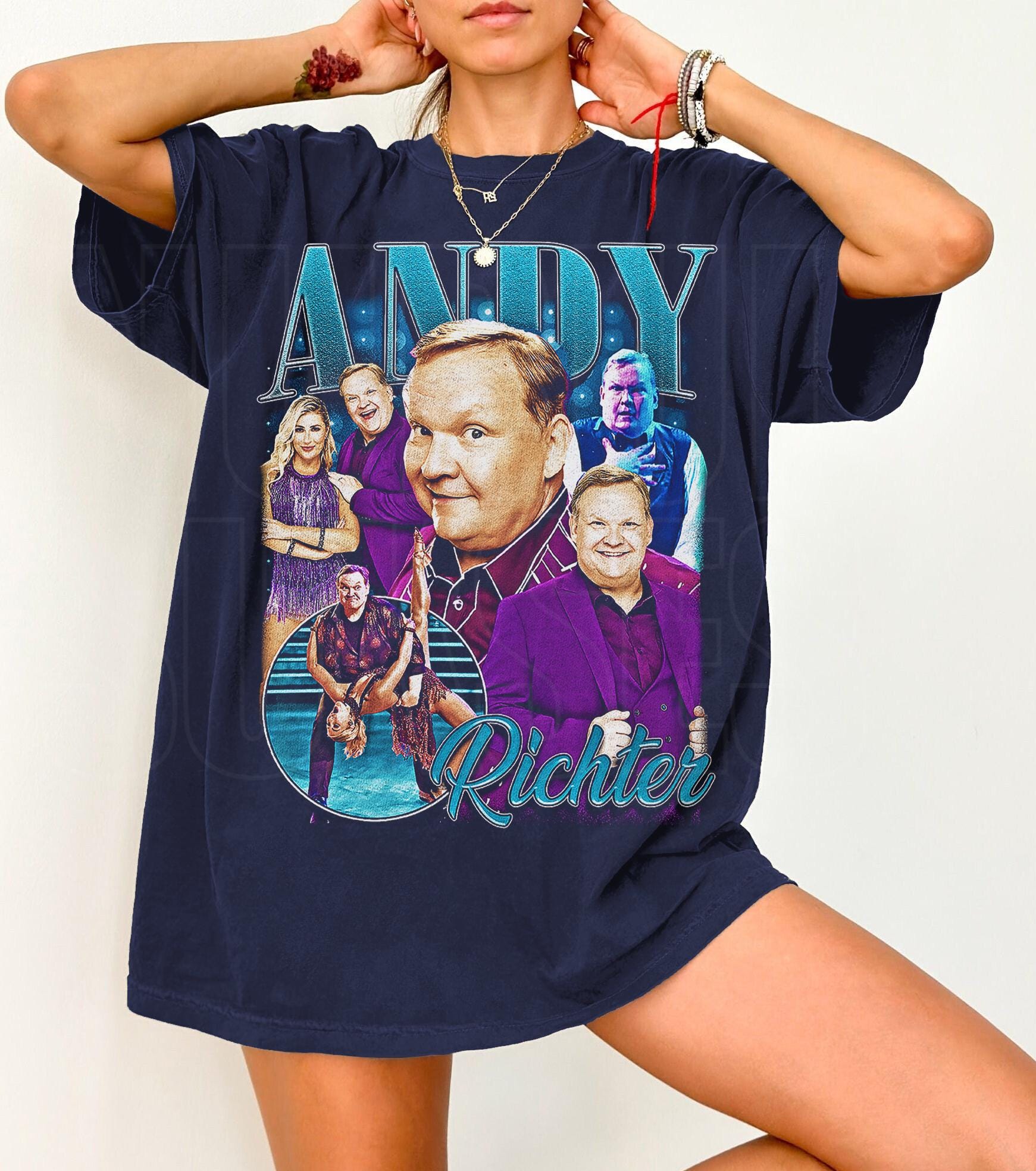 Andy Richter DWTS 2025 Bootleg T-Shirt – Andy & Emma Slater Graphic Tee, Dancing Show Fan Shirt