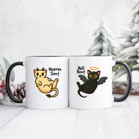 Angel Cat And Devil Cat Matching Mugs For Couples