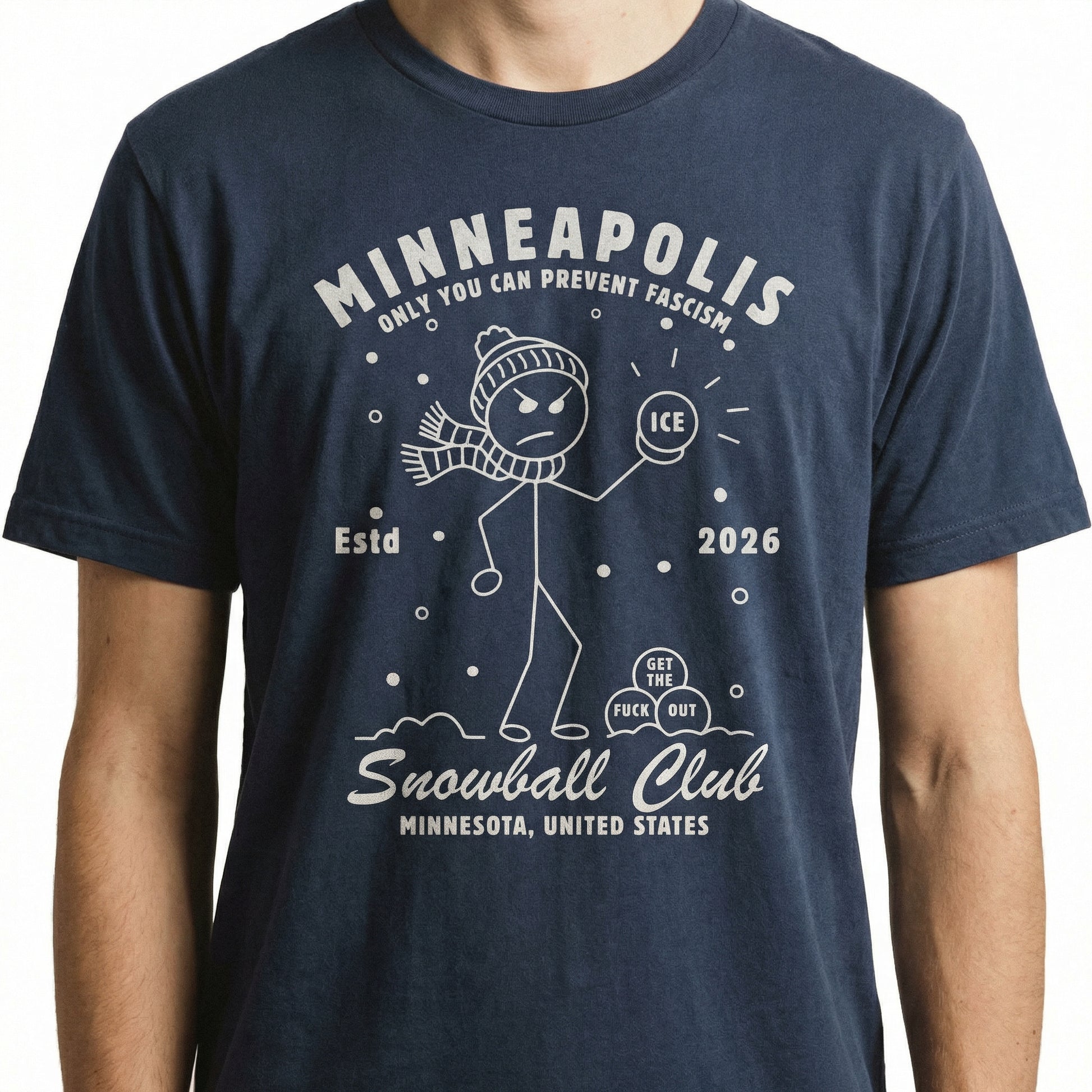 Anti-ICE Protest T-Shirt – Minneapolis Snowball Graphic Activist Tee