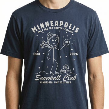 Anti-ICE Protest T-Shirt – Minneapolis Snowball Graphic Activist Tee