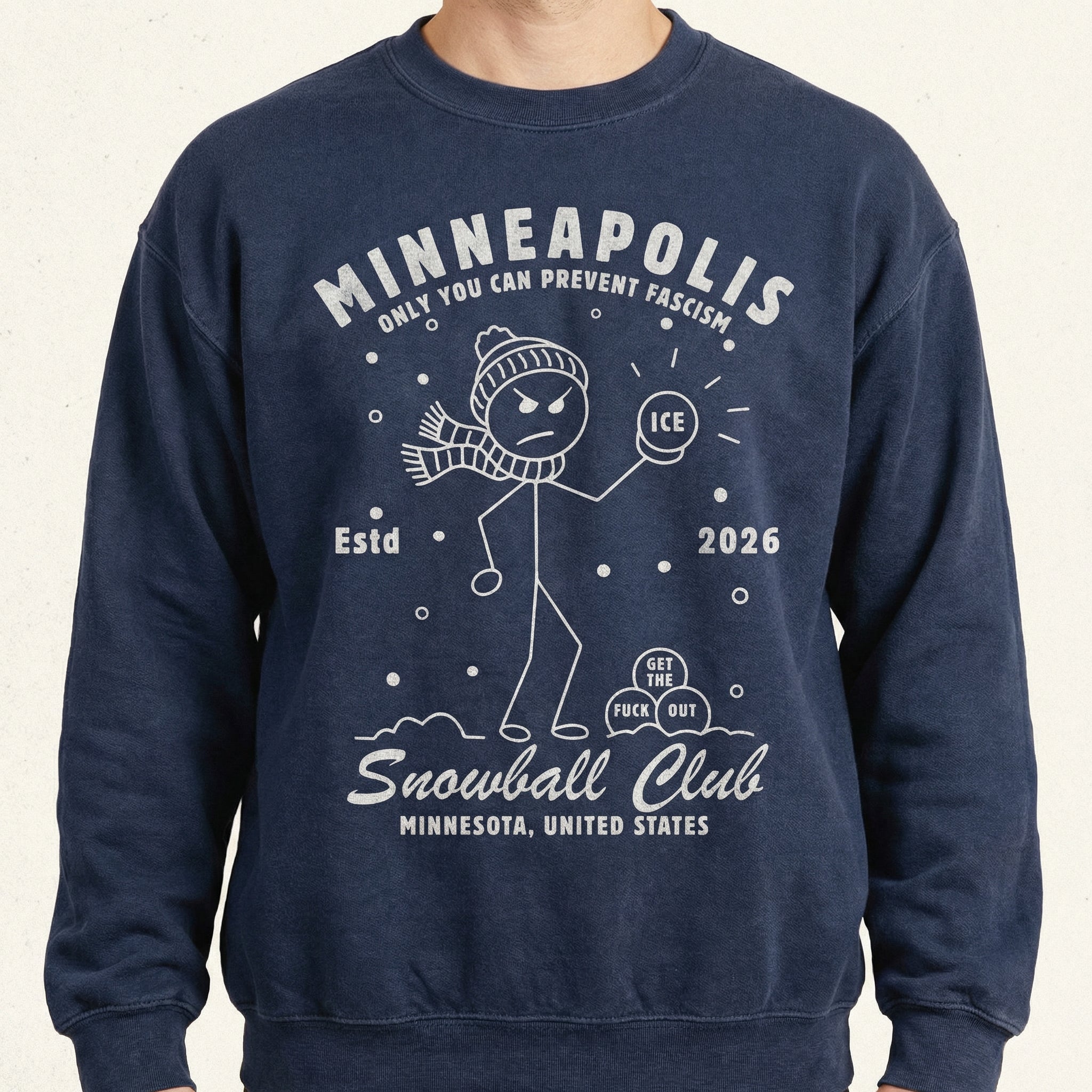 Anti-ICE Protest T-Shirt – Minneapolis Snowball Graphic Activist Tee