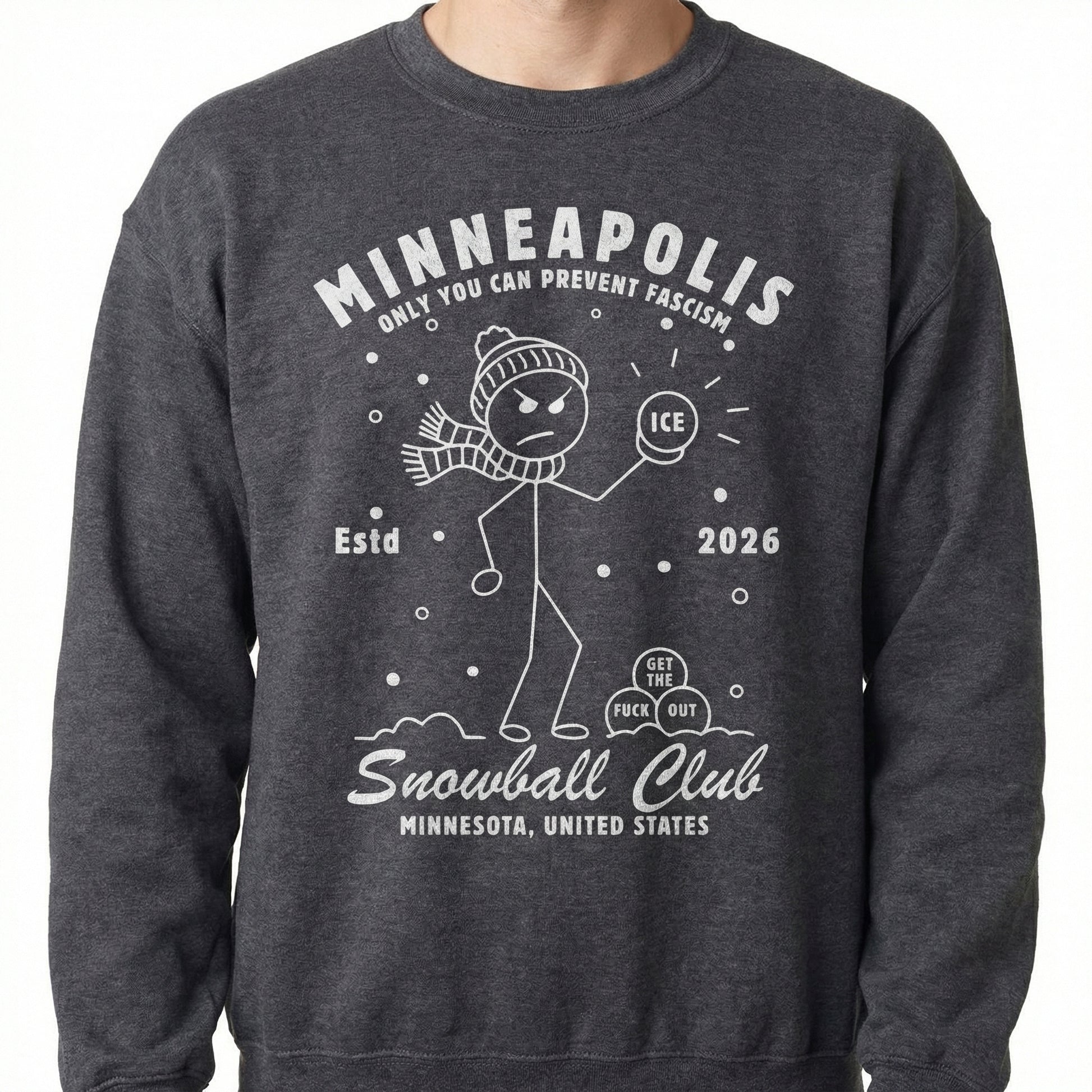 Anti-ICE Protest T-Shirt – Minneapolis Snowball Graphic Activist Tee