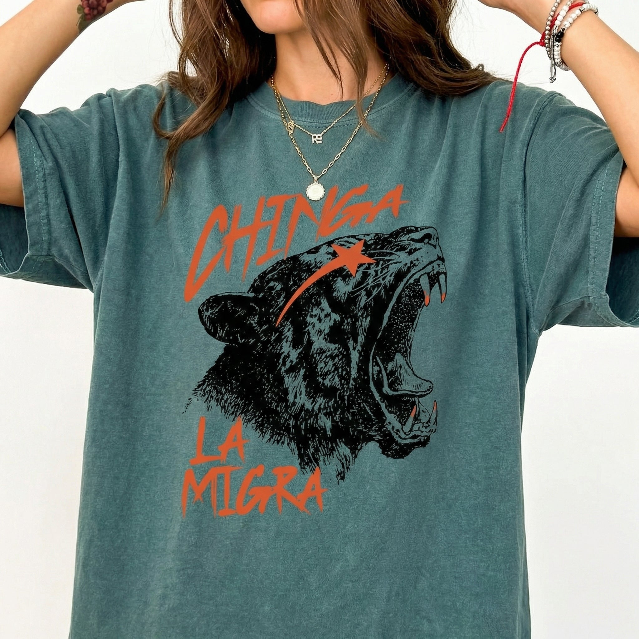 Anti-ICE Tiger Graphic T-Shirt – Immigrant Rights Protest Tee