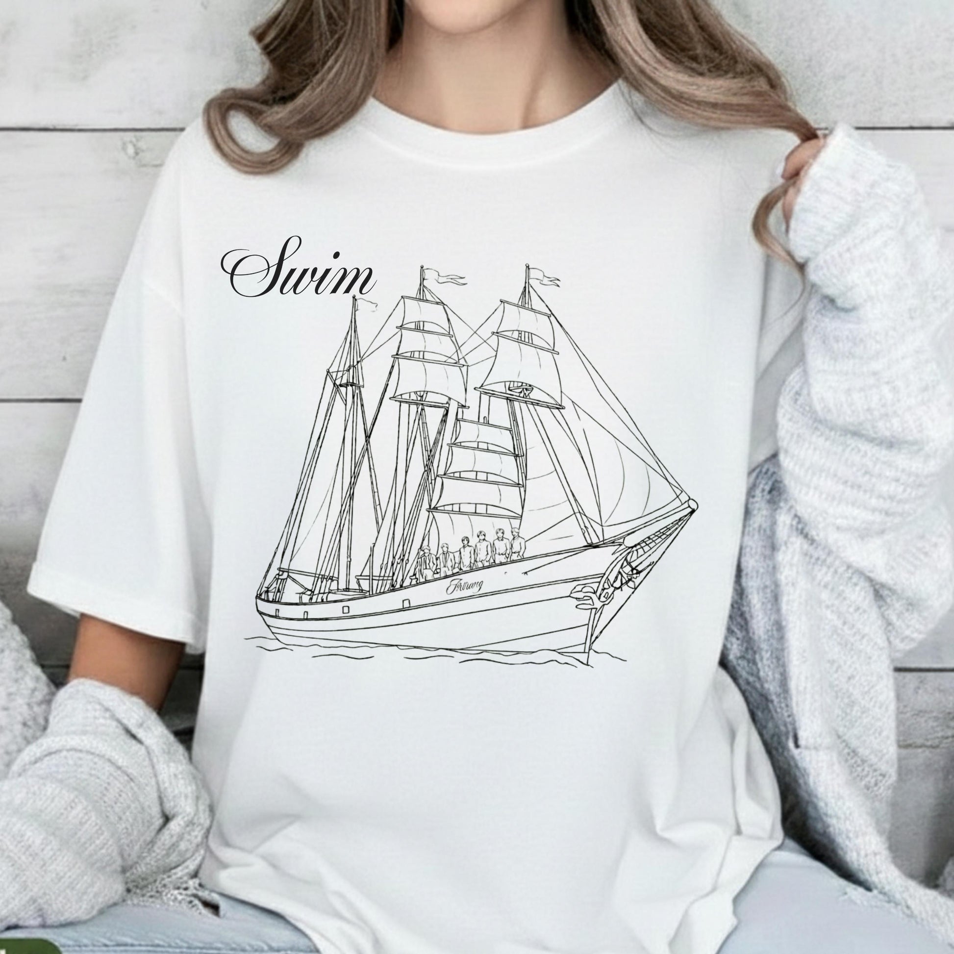 Arirang Swim Track Graphic T-Shirt – Kpop Style Concert Fan Tee