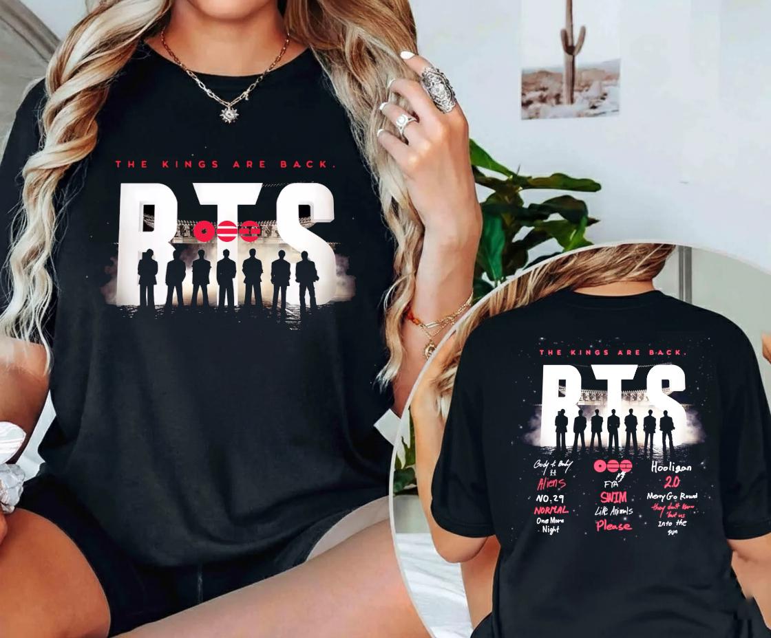 Arirang Tracklist 2026 Graphic T-Shirt – Kpop Fan Concert Gift Tee