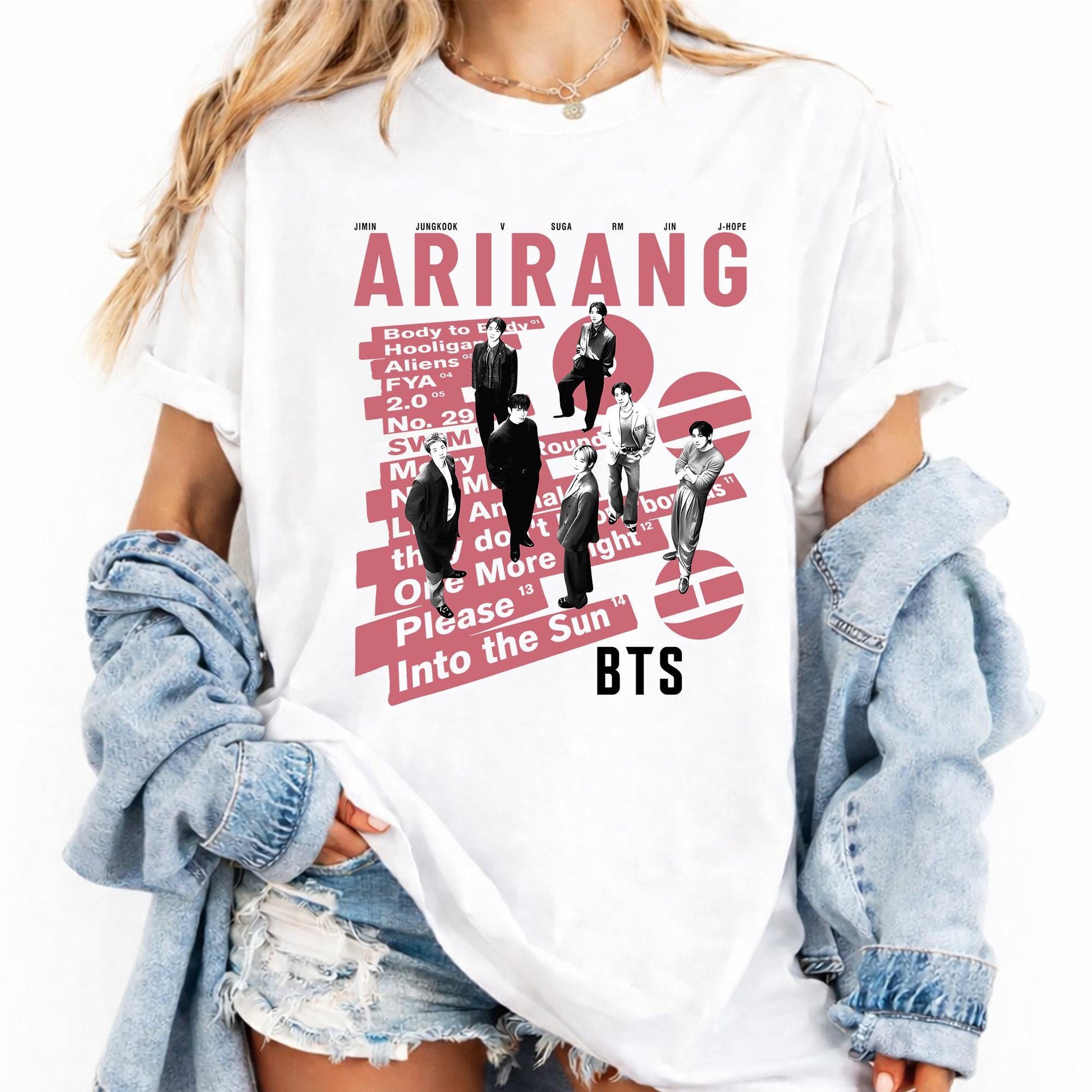 Arirang World Tour 2026 Graphic T-Shirt – Kpop Fan Concert Tee