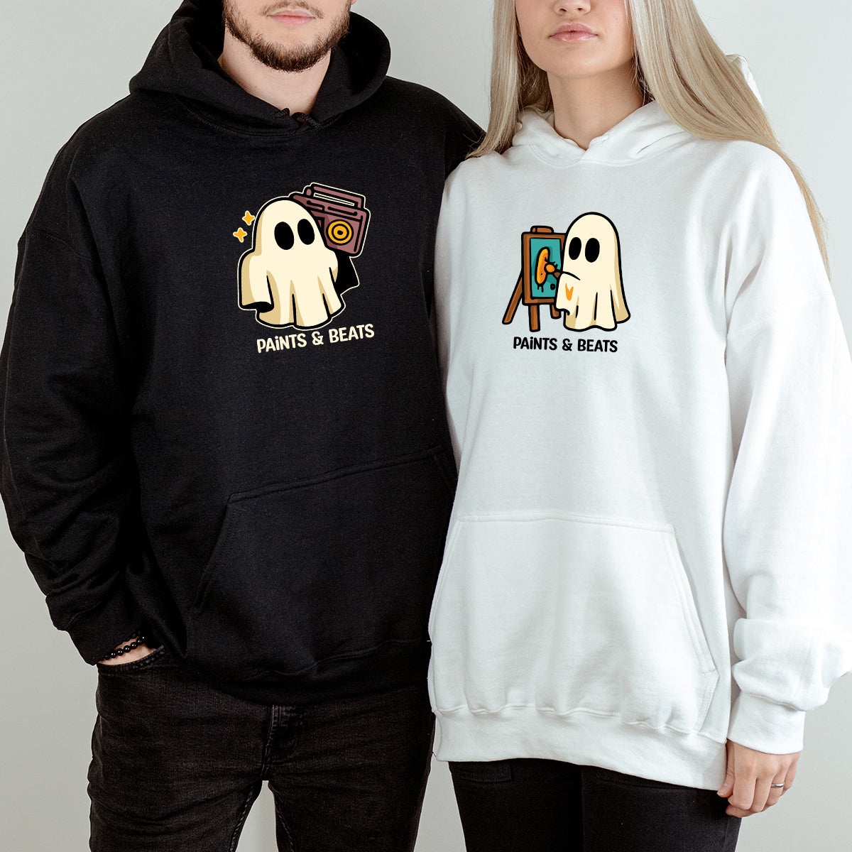 Artist Ghost & Boombox Ghost Matching Hoodies For Couples