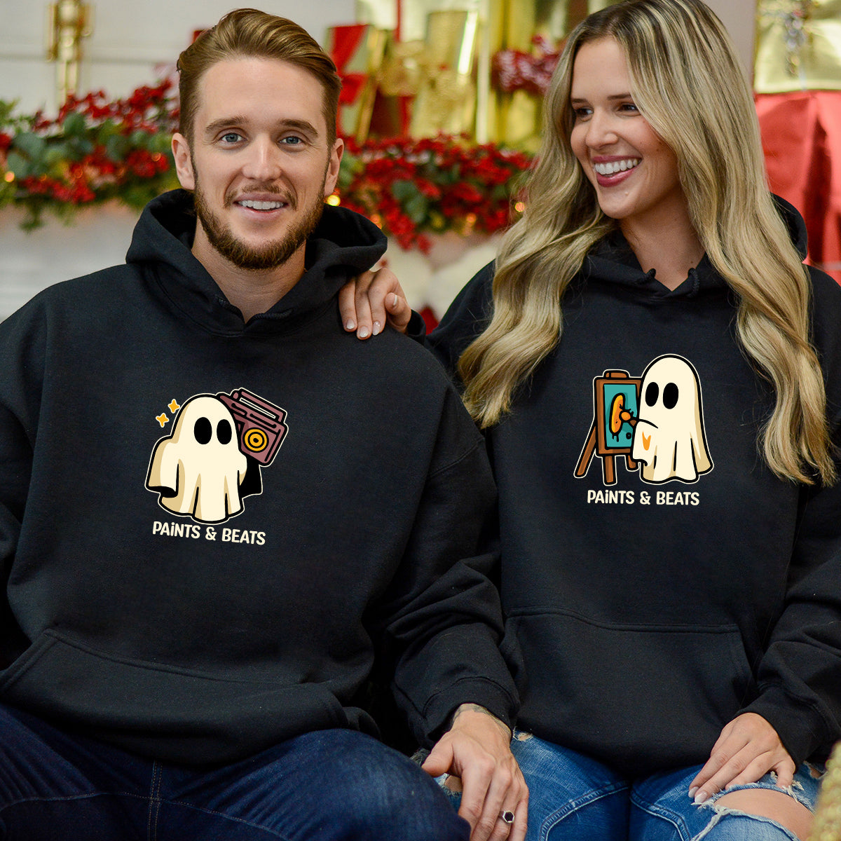 Artist Ghost & Boombox Ghost Matching Hoodies For Couples